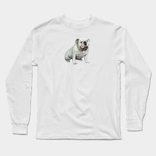 A White English Bulldog - just the dog. Long Sleeve T-Shirt